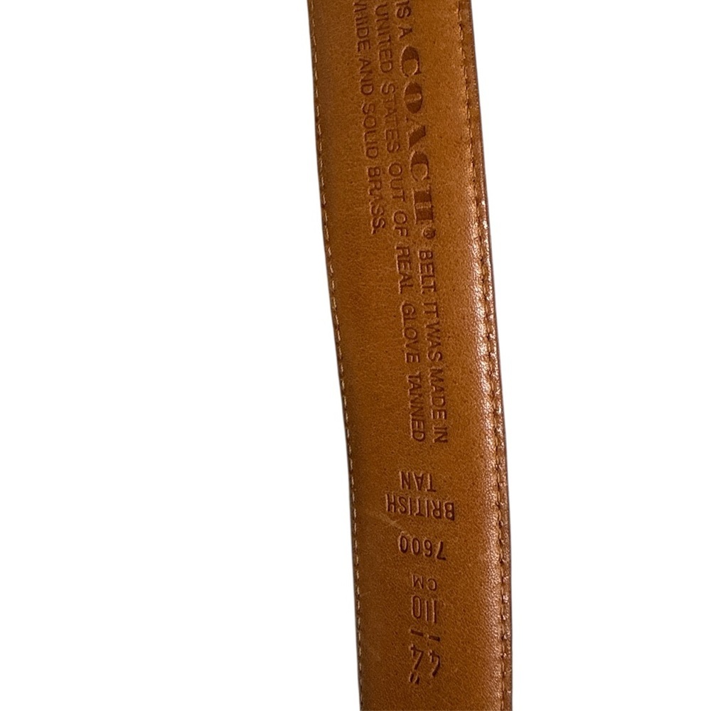 Coach vintage men's belt waist 44”British Tan early 80s - Picture 3 of 5